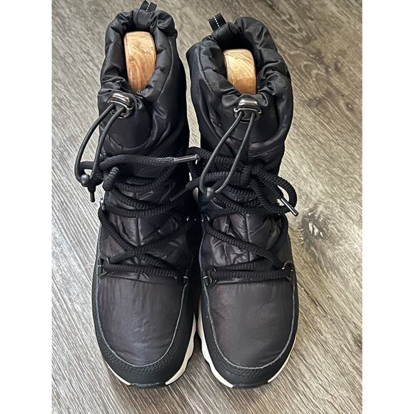 Sorel Boots KINETIC Waterproof Faux Fur Insulated Lace Up Black Women's 8 - Picture 2 of 10